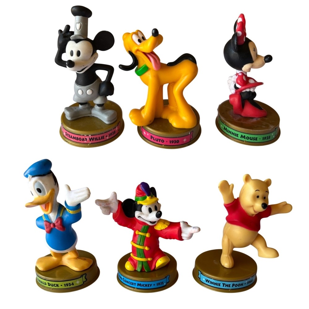 Disney 100 Years of Magic McDonald's Figures Lot of 6 2002 Mickey Minnie Pooh